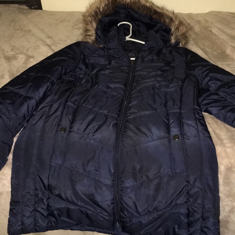 Winter coat with fur hood